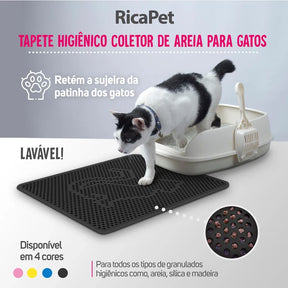 Tapete Higiênico para Gatos Anti-Sujeira e Coletor de Areia | CatClean Mat™