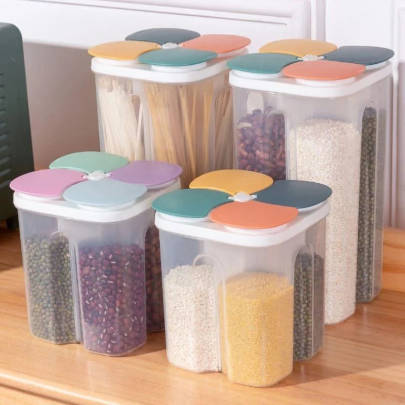 Dispensador Porta Alimentos e Cereais com Divisórias