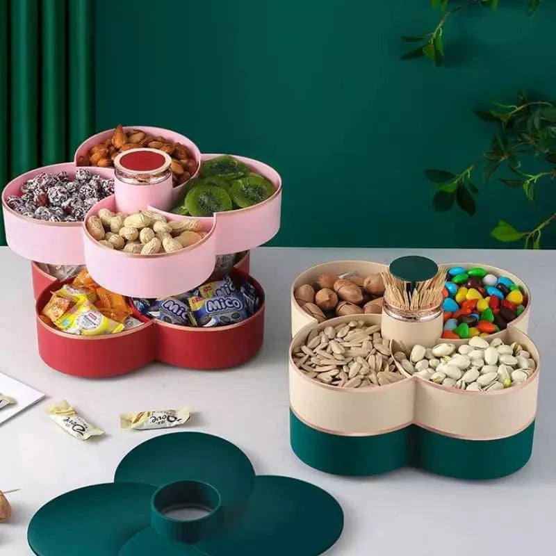Dispenser Organizador de Alimentos Doces e Frutas Giratório