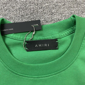 Camiseta Amiri Staggered Logo Verde