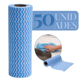 Pano Life Clean Azul 50Un 28X40CM com 15%PrimeiraCompra+Frete Grátis