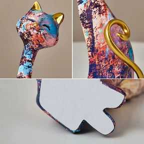 Esculturas Decorativas Gatos Estilo Europeu em Resina