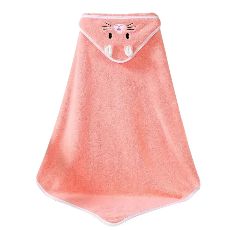 Toalha com Capuz Toque Suave para Recém Nascido Bambino