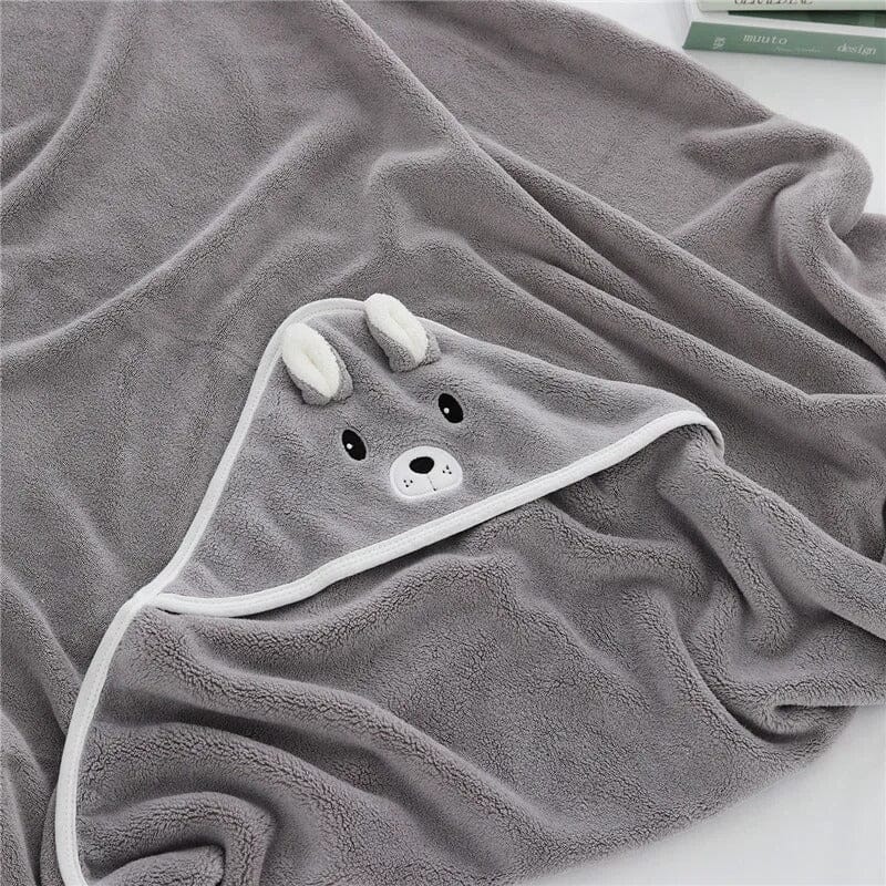 Toalha com Capuz Toque Suave para Recém Nascido Bambino
