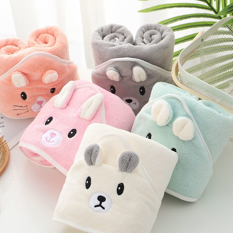 Toalha com Capuz Toque Suave para Recém Nascido Bambino