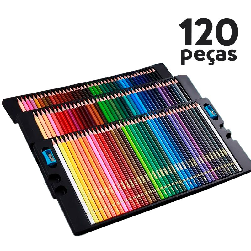 Conjunto Profissional de Lápis de Cor Aquarela com Estojo