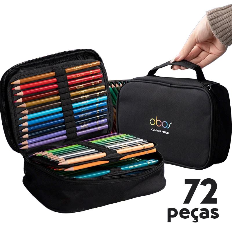 Conjunto Profissional de Lápis de Cor Aquarela com Estojo