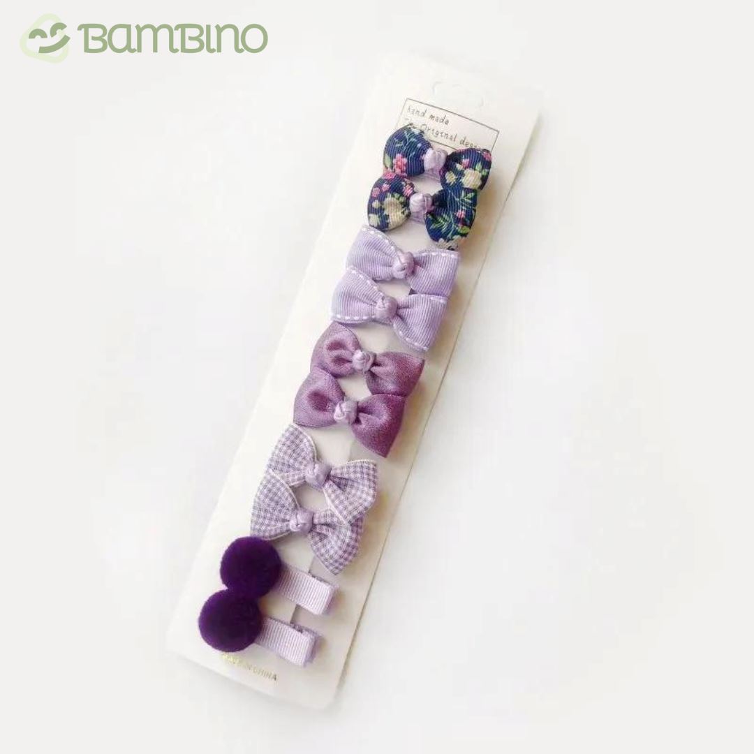 Mini Grampos de Cabelo Tope Infantil Bambino - KIT com 10 Grampos