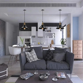 Luminárias Pendentes de Ferro Vintage Preto Estilo Nórdico