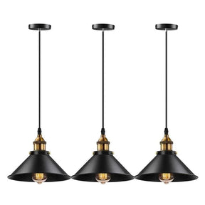 Luminárias Pendentes de Ferro Vintage Preto Estilo Nórdico