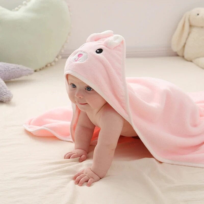 Toalha com Capuz Toque Suave para Recém Nascido Bambino
