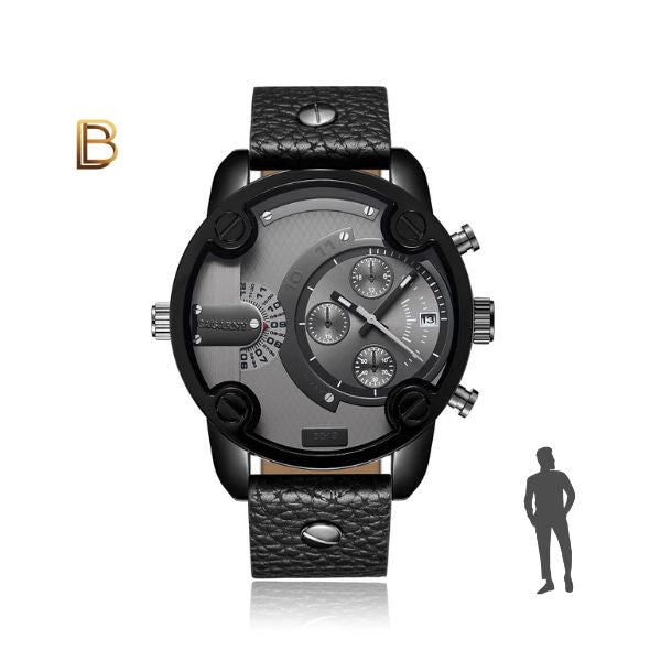 Relógio Masculino DZ Sport Fashion 6819B - Mecânico com Mostrador Grande