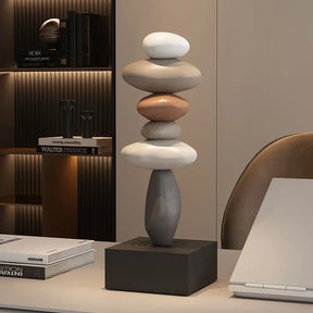 Miniaturas Decorativas em Pedra para Escritório e Sala Estilo Moderno