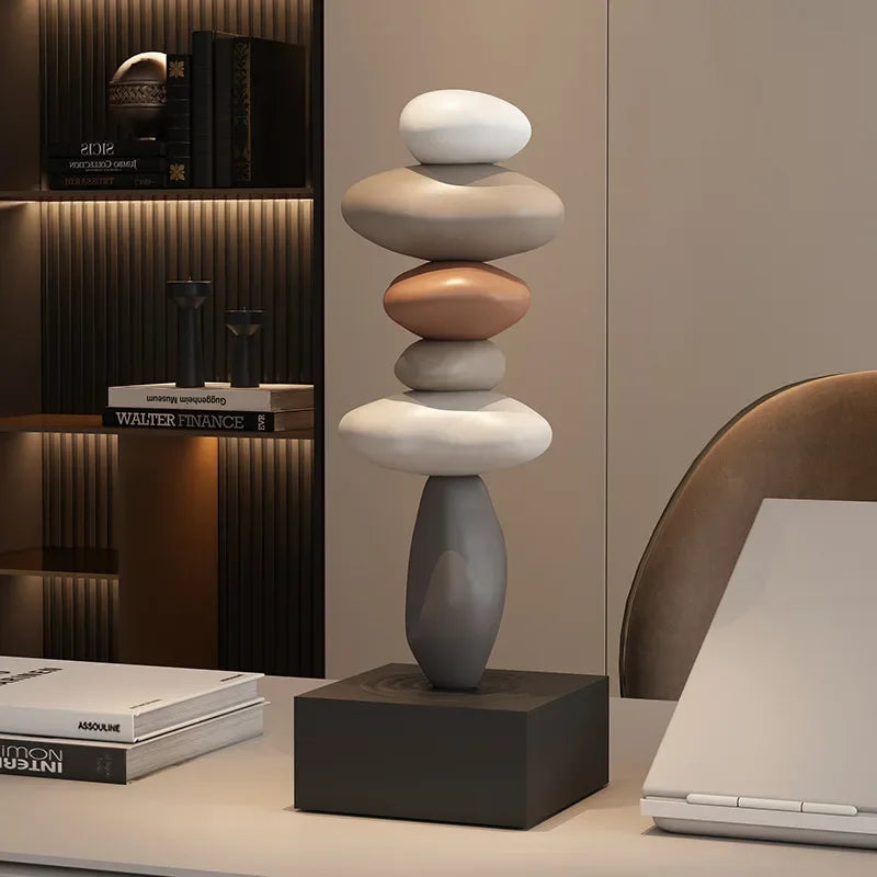 Miniaturas Decorativas em Pedra para Escritório e Sala Estilo Moderno