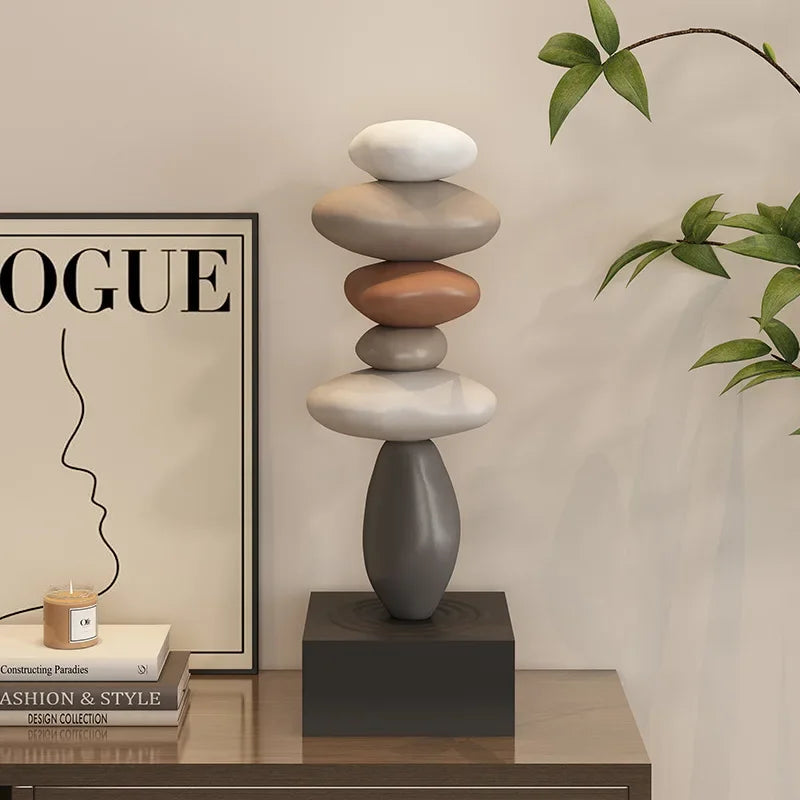 Miniaturas Decorativas em Pedra para Escritório e Sala Estilo Moderno