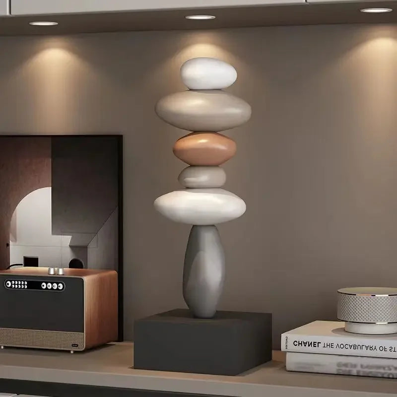 Miniaturas Decorativas em Pedra para Escritório e Sala Estilo Moderno