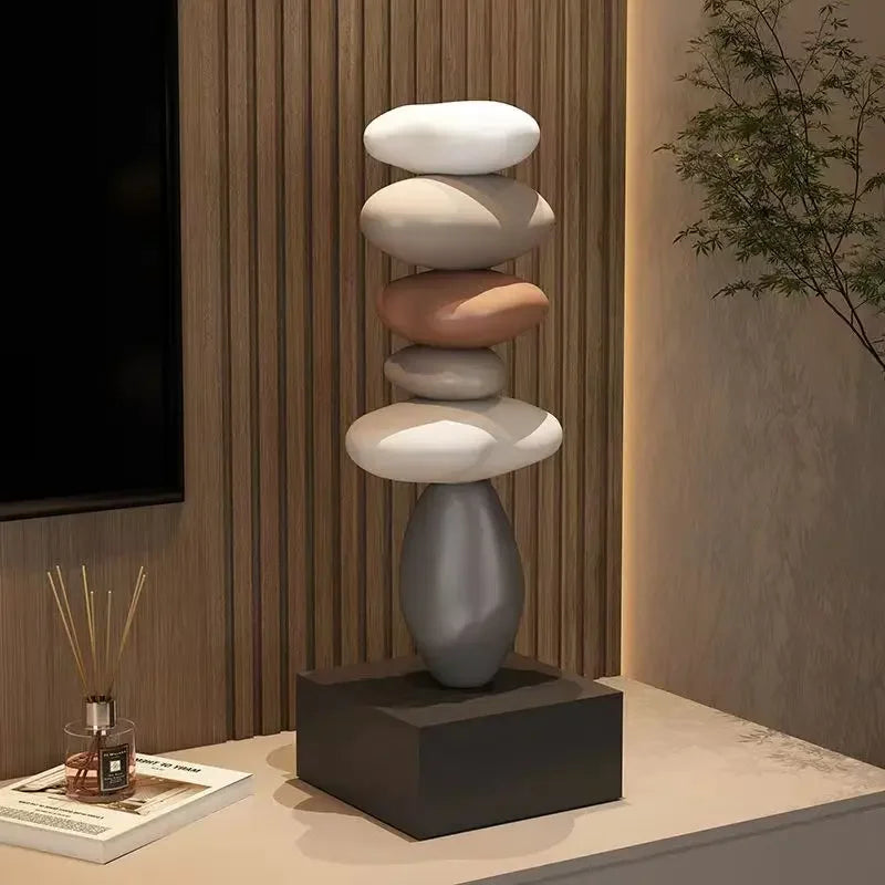 Miniaturas Decorativas em Pedra para Escritório e Sala Estilo Moderno