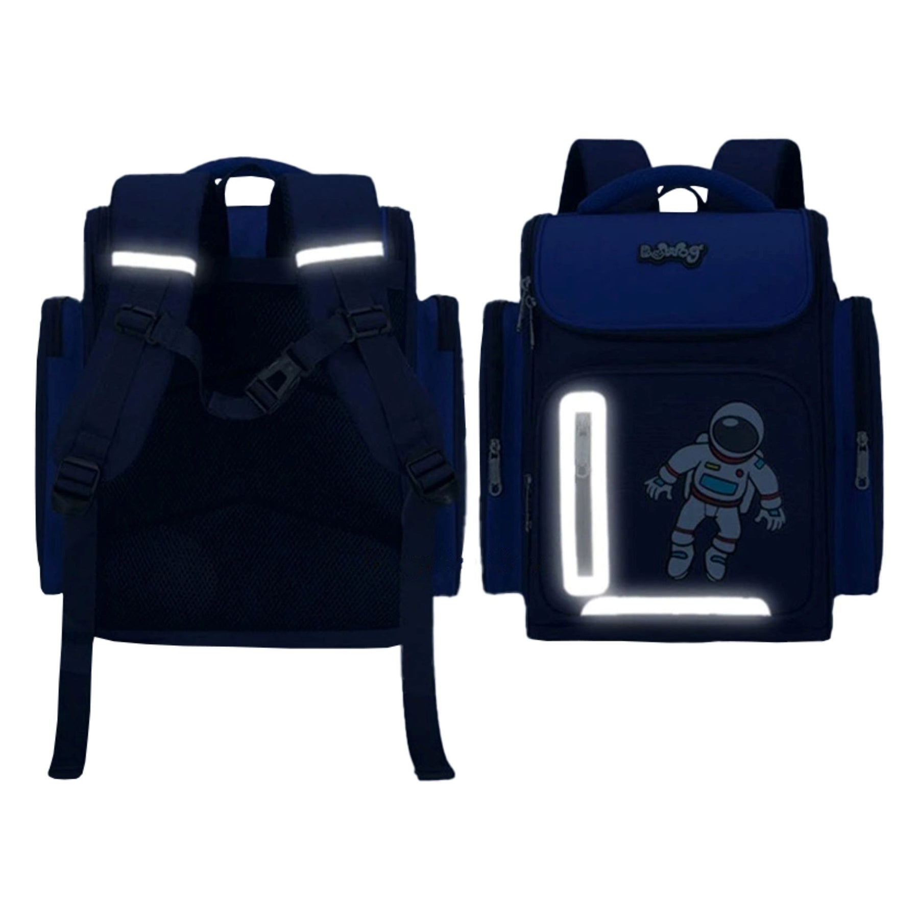 Conjunto Mochila Infantil Astronauta Ortopédica Impermeável