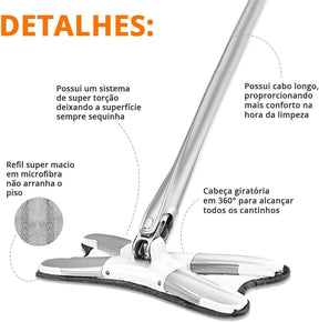 Mop Metta™ - Facilidade na Limpeza + Brinde - Tudo Tem