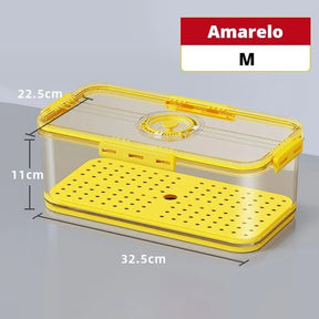Organizador de Geladeira com Tampa e Marcador de Data