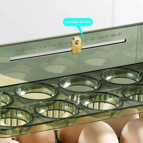 Organizador de Geladeira Porta Ovos 34 Lugares