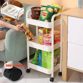 Organizadores de Cozinha e Estante de Armazenamento com Rodas