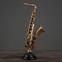 Ornamento Decorativo Instrumentos Dourados Violino e Saxofone
