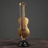 Ornamento Decorativo Instrumentos Dourados Violino e Saxofone