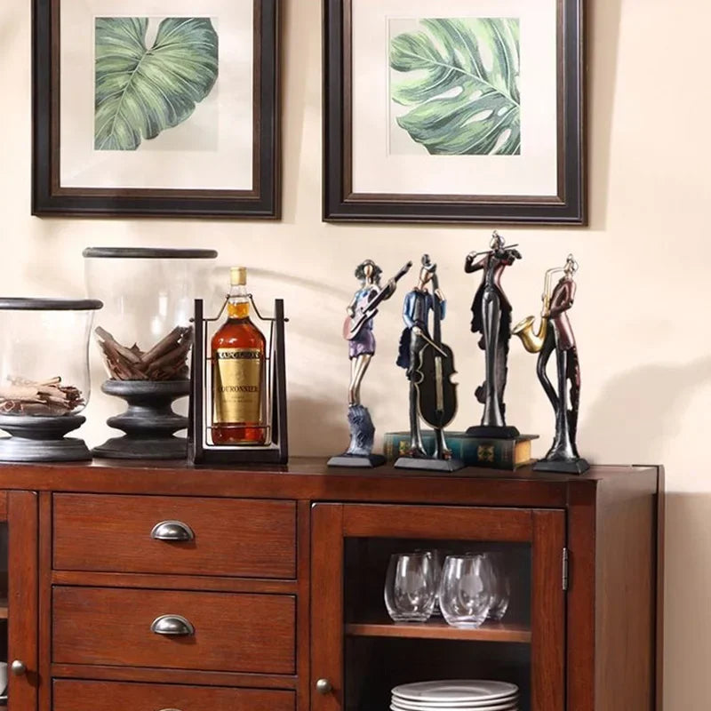 Ornamento Vintage de Instrumentos Musicais em Resina