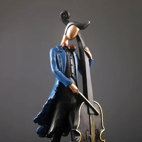 Ornamento Vintage de Instrumentos Musicais em Resina