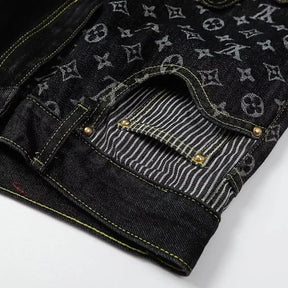 Calça Louis Vuitton x Nigo Monogram Patchwork Denim