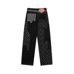 Calça Louis Vuitton x Nigo Monogram Patchwork Denim