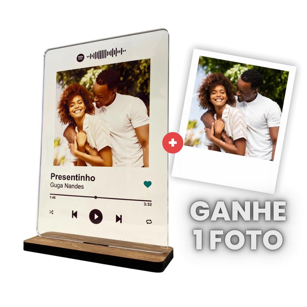 Placa Spotify Interativa - Personalize a sua - ÚLTIMAS UNIDADES - Tudo Tem
