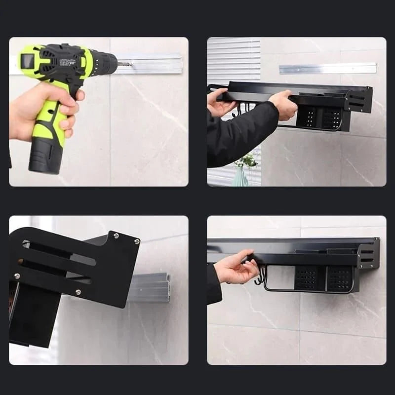 Prateleira para Cozinha em Aço Inox Multifuncional
