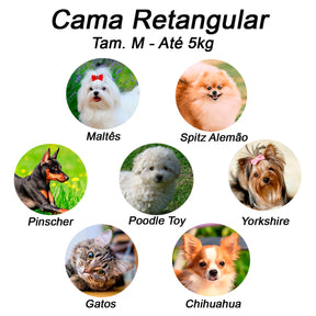 Cama Retangular para Cachorro ou Gato | Luppet Borboleta™