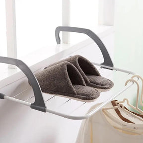 Varal Portátil Dobravel de Porta e Janela com 15%OFF + Frete Grátis-Pague em até 3 x sem Juros