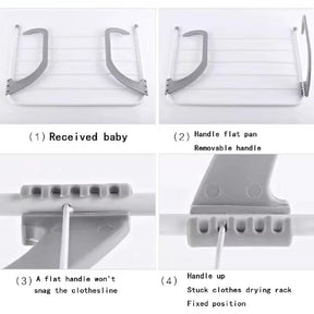 Varal Portátil Dobravel de Porta e Janela com 15%OFF + Frete Grátis-Pague em até 3 x sem Juros