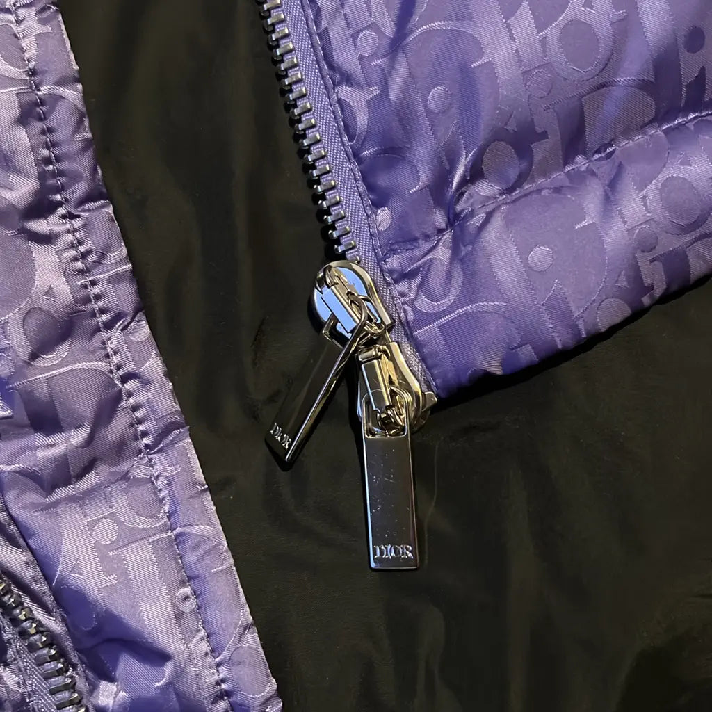 Jaqueta Puffer Dior Oblique Roxo