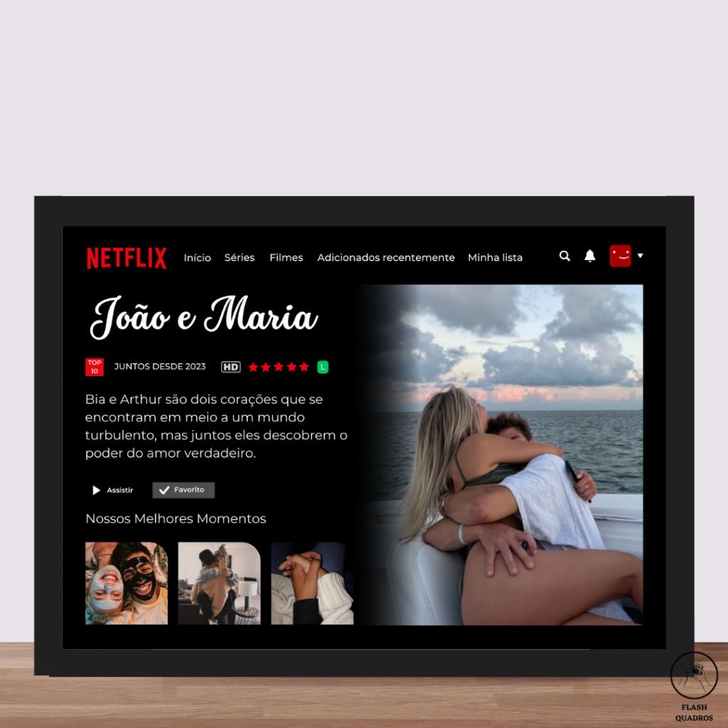 Quadro Casal Namorix Filme e Foto Personalizado - Tudo Tem