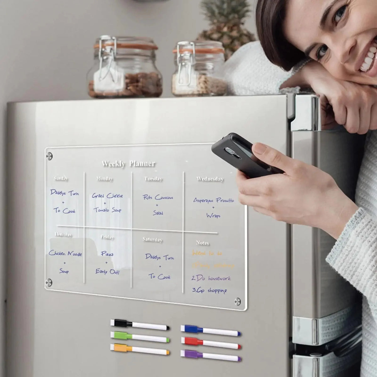 Quadro de Planejamento Semanal em Acrílico