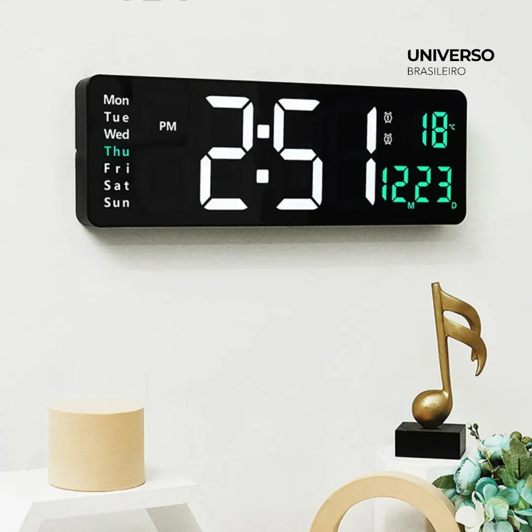 Relógio de Parede Digital LED - Minz