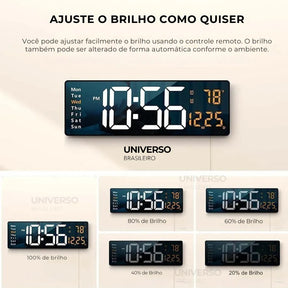 Relógio de Parede Digital LED - Minz