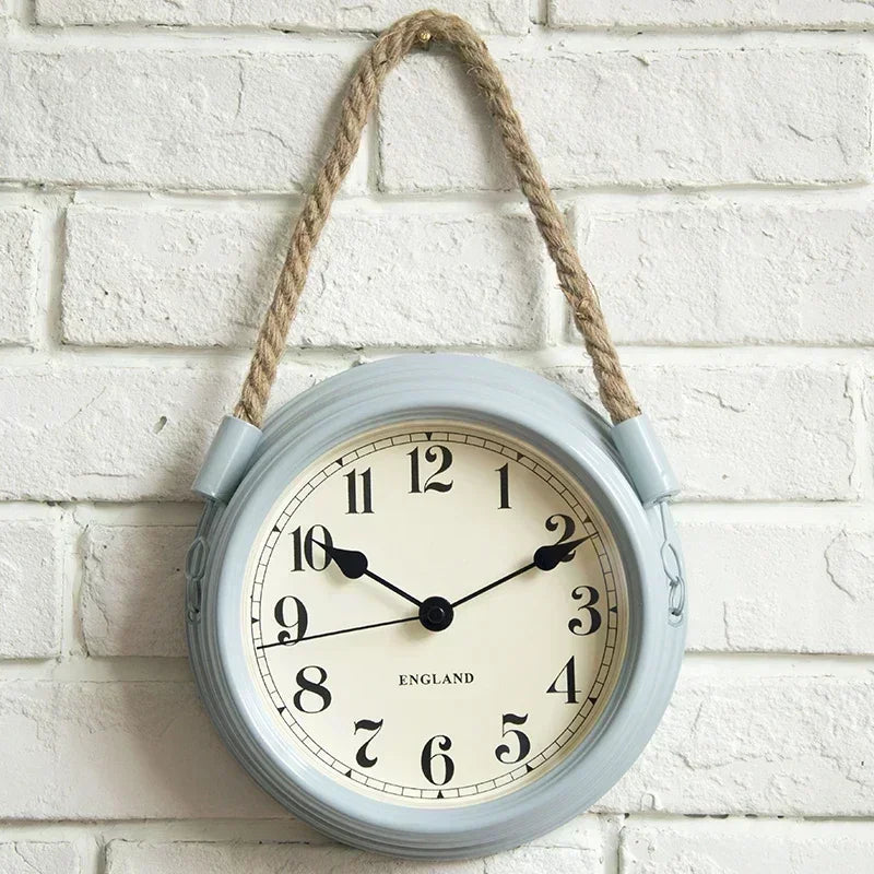 Relógio de Parede Vintage em Metal Decoração Criativa