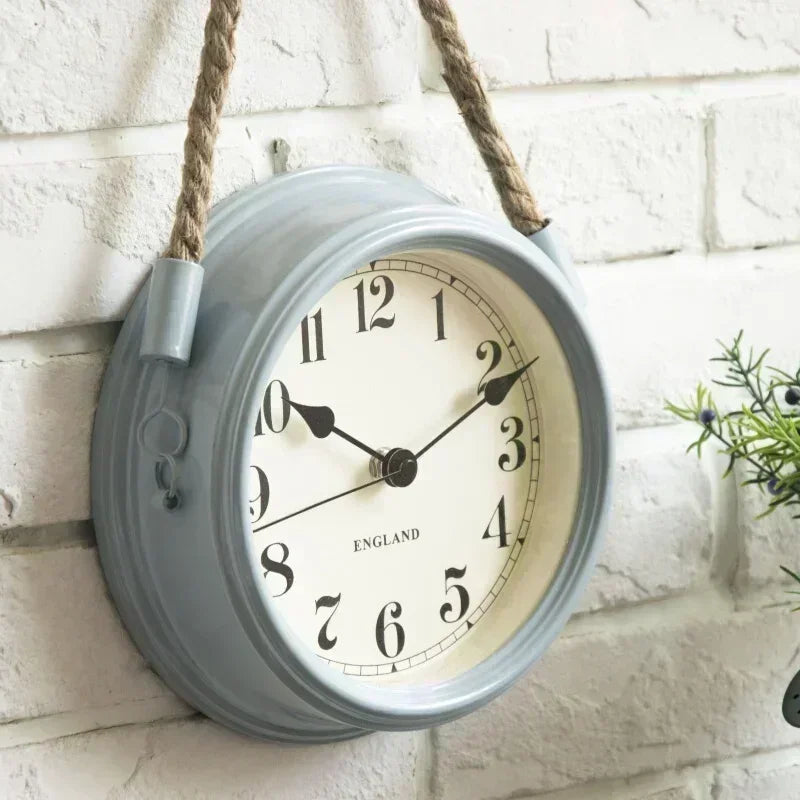 Relógio de Parede Vintage em Metal Decoração Criativa