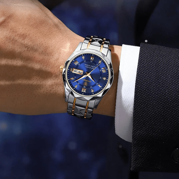 Relógio Masculino Luxury Metta™ + Brinde - Tudo Tem