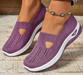Tênis femininos com recortes e respiráveis para caminhada com [10%PrimeiraCompra]+Frete Grátis