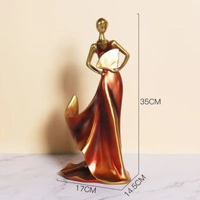 Suporte para Vinho Escultura Feminina Luxuosa em Estilo Moderno