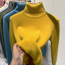 Sweater Peluciado Térmica Gola Alta