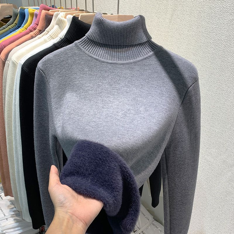 Sweater Peluciado Térmica Gola Alta