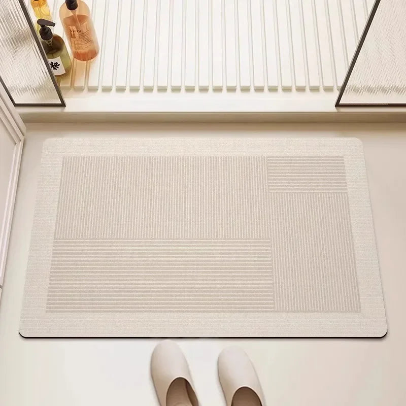 Tapete de Banheiro Minimalista com Absorção Rápida e Secagem Instantânea